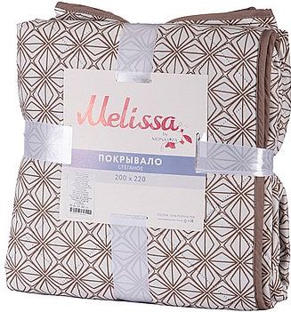 Покрывало Melissa Витраж 200х220 двустороннее стеганное Имбирь купить в СОМ