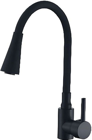 Смеситель для мойки Ammore A5510-1T цинковый сплав, черный купить в СОМ
