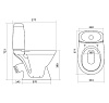 Унитаз-компакт Santek Римини, арматура 3/6 л, сиденье полипропилен купить в СОМ