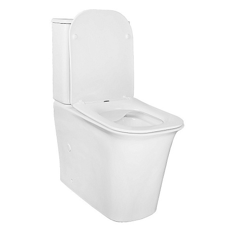 Унитаз-компакт Azario Velise AZ-1222A, безободковый, арматура, сиденье микролифт купить в СОМ