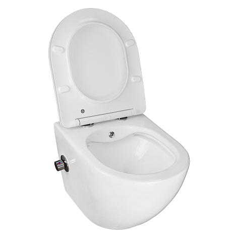 Унитаз подвесной Azario Allegro AZ-3105B, безободковый, c функцией биде купить в СОМ