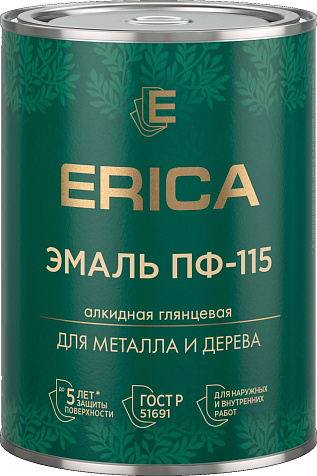 Эмаль ПФ-115 Erica, белая, 0.8 кг купить в СОМ