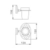 Стакан для зубных щеток Haiba HB1606-1, хром купить в СОМ
