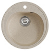 Мойка каменная Mixline ML-GM11, d500 х180 мм, врезная, бежевый купить в СОМ