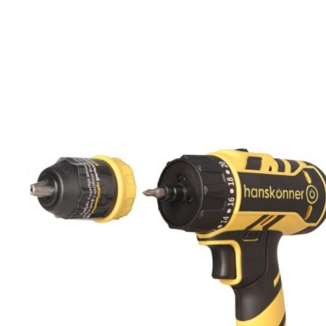 Шуруповерт Hanskonner HCD1865C, 18В, Li-ion, 2.0А/ч купить в СОМ