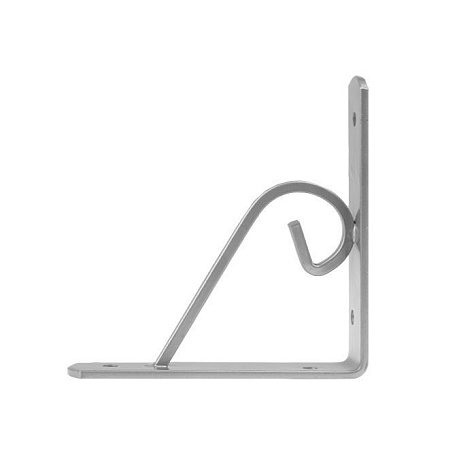 Консоль угловая фигурная Чибис Роза, хром, 150х150х3 мм купить в СОМ