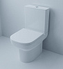 Унитаз-компакт Azario Alba AZ-8323, безободковый, белый, сиденье микролифт купить в СОМ