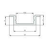 Профиль Geniled для светодиодной ленты врезной  22x6x2000 М16 с заглушками и рассеивателем купить в СОМ