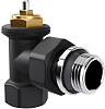 Набор термостатический для радиатора угловой 1/2" М30х1.5 черный Royal Thermo Design купить в СОМ