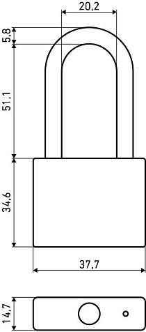 Замок навесной АЛЛЮР ВС1Ч-038Д EXTRA дл.дужка d6мм 4кл. купить в СОМ