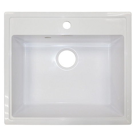 Мойка каменная Azario Onda, 565 х505 х200 мм, врезная, белый купить в СОМ