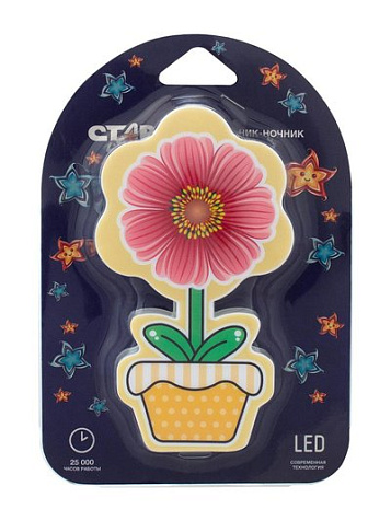 Светильник СТАРТ NL 3LED Цветок красный купить в СОМ