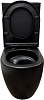 Унитаз-компакт Azario Cobalt-Black AZ-6089A-MB, безободковый, торнадо, сиденье микролифт купить в СОМ