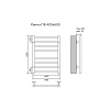 Полотенцесушитель Azario Parma, 400 х600 мм, с полкой, нижнее подключение купить в СОМ